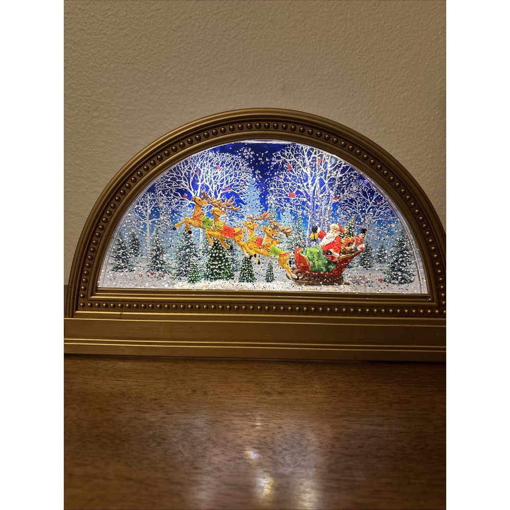 Valerie Parr Hill Illuminated Glitter Arch Scene Timer Light 11.75L x 7H Lovely
